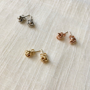 Love Knot Earrings in Rose Gold