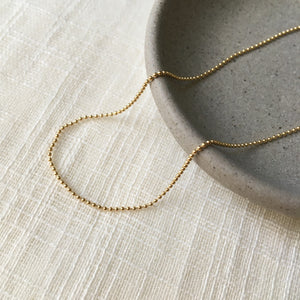 Delicate Gold Bead Necklace