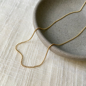 Delicate Gold Bead Necklace