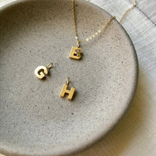 Load image into Gallery viewer, Monogram Letter Necklace in Pure 14k Gold
