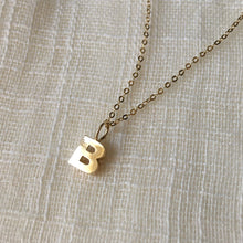 Load image into Gallery viewer, Monogram Letter Necklace in Pure 14k Gold
