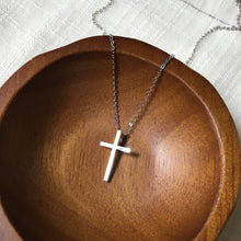 Load image into Gallery viewer, 14k Gold Dainty Cross Pendant Necklace

