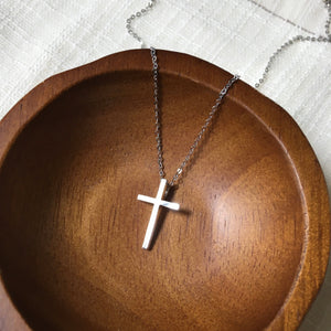 Gold Cross Pendant Necklace in Pure 14k Gold