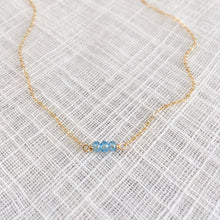 Load image into Gallery viewer, Sky Blue Topaz Necklace in Pure Gold
