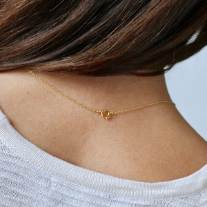 Gold Karma Eternity Ring Necklace in Pure Gold