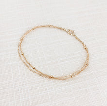 Load image into Gallery viewer, Delicate 14k dual chain bracelet
