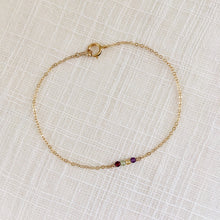 Load image into Gallery viewer, Custom Mommy Birthstone Bracelet in Pure 14k Gold
