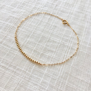 Gold bead custom bracelet