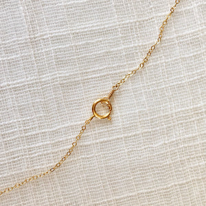 Citrine Pendant Necklace in Pure 14k Gold