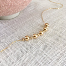Load image into Gallery viewer, Classic Bead Necklace in Pure 14k Gold
