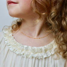 Load image into Gallery viewer, Tiny Bead Necklace for Little Girls in 14k Gold
