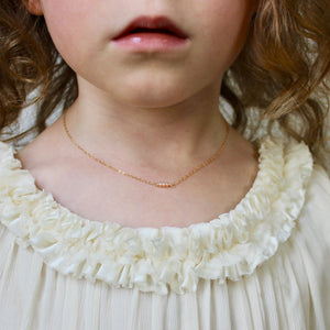 Pearl Necklace for Little Girls in 14k Gold