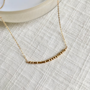 Morse Code Necklace in 14k Gold Fill