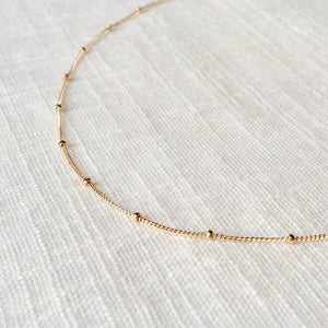 Feminine + Dainty Beaded Chain Necklace