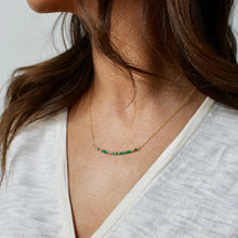 Load image into Gallery viewer, Delicate Morse Code Message Necklace in Pure 14k Gold
