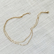Load image into Gallery viewer, Multi Chain Layered Anklet in Pure 14k Gold
