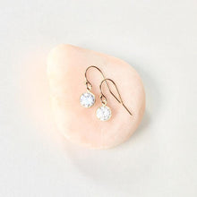 Load image into Gallery viewer, Simple + Sparkly Diamond Dangle Earrings
