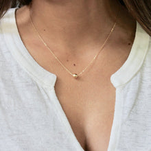 Load image into Gallery viewer, Simple Single Bead Necklace in 14k Gold
