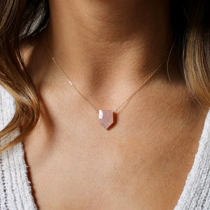 Peach moonstone necklace