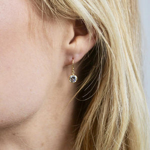 Simple + Sparkly Diamond Dangle Earrings