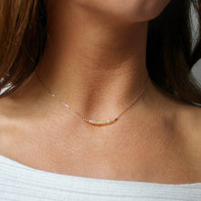 Load image into Gallery viewer, Welo opal necklace made with 14k gold
