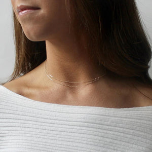 Multi Strand Necklace in Silver or Gold Fill