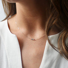 Load image into Gallery viewer, Custom Birthstone Mommy Necklace in Pure 14k Gold
