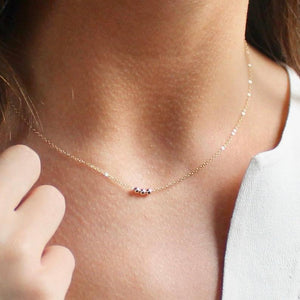 Pure 14k gold friendship bead necklace