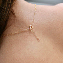 Load image into Gallery viewer, Raw Champagne Diamond Necklace in 14k Gold
