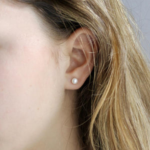 pearl stud earrings