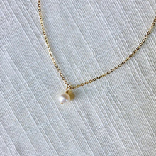 Load image into Gallery viewer, Classic Pearl Pendant Necklace in Pure 14k Gold
