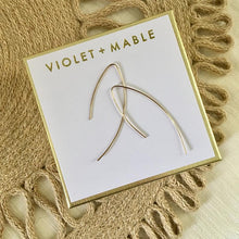 Load image into Gallery viewer, Simple + Modern Arc Earrings in Solid 14k Gold
