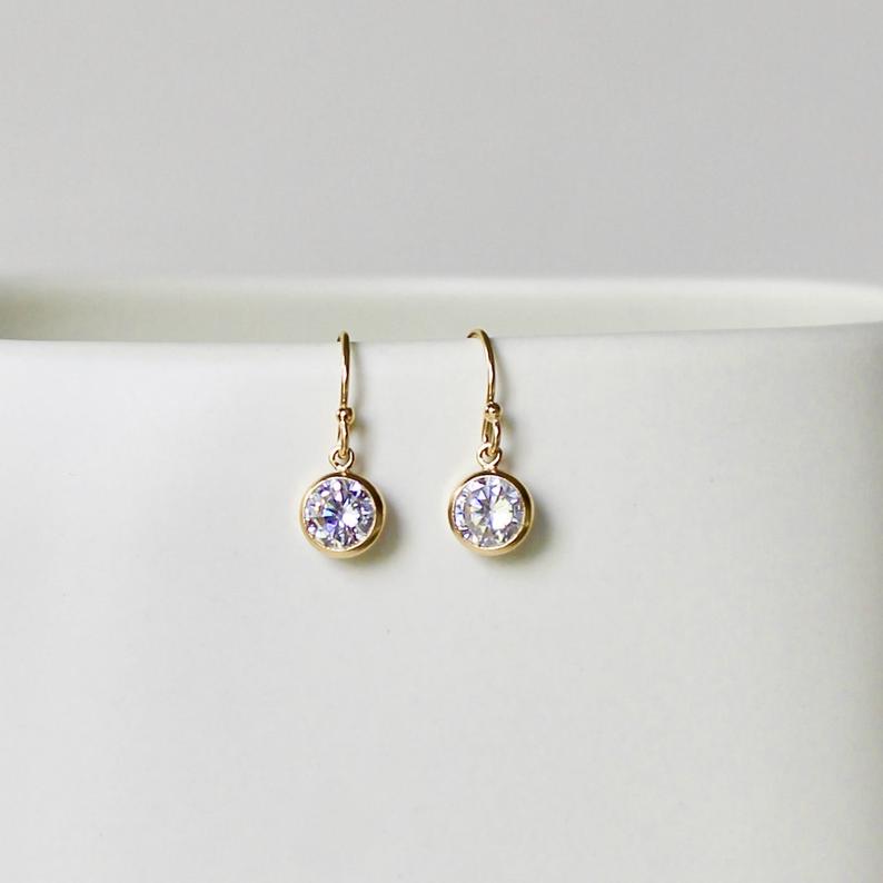 Simple + Sparkly Diamond Dangle Earrings