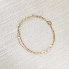 Load image into Gallery viewer, dainty layered chain bracelet in gold
