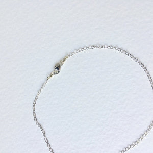 Simple white gold anklet