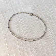 Load image into Gallery viewer, White Gold Dual Chain Bracelet
