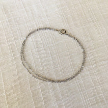 Load image into Gallery viewer, Dainty Double Chain Bracelet in Solid White Gold
