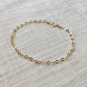 Sparkly + Delicate Gold Chain Bracelet