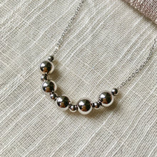 Load image into Gallery viewer, Classic Bead Necklace in Pure 14k White Gold
