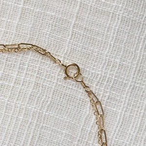 Multi Chain Necklace with Pearl Pendant in 14k Gold