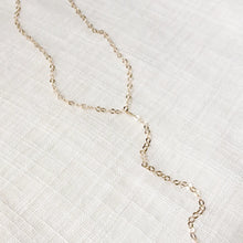 Load image into Gallery viewer, Sparkly Chain Lariat Necklace in Solid Gold
