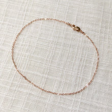 Load image into Gallery viewer, Simple + Dainty Rose Gold Chain Anklet

