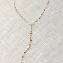 Load image into Gallery viewer, Sparkly Chain Lariat Necklace in Solid Gold
